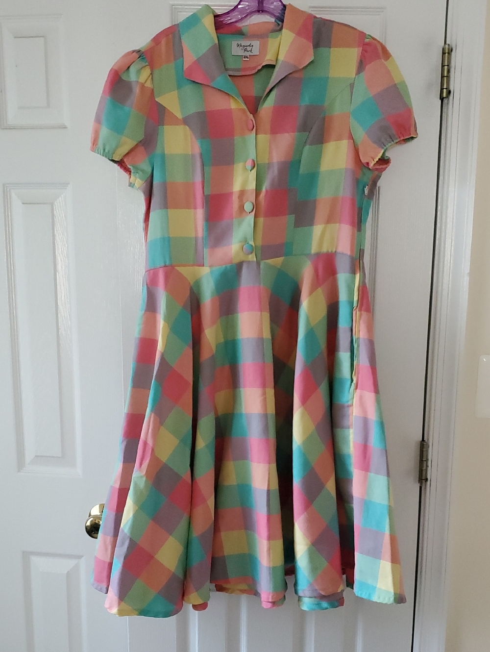 Magnolia Park Gingham Dress From Unique Vintage Size 2XL